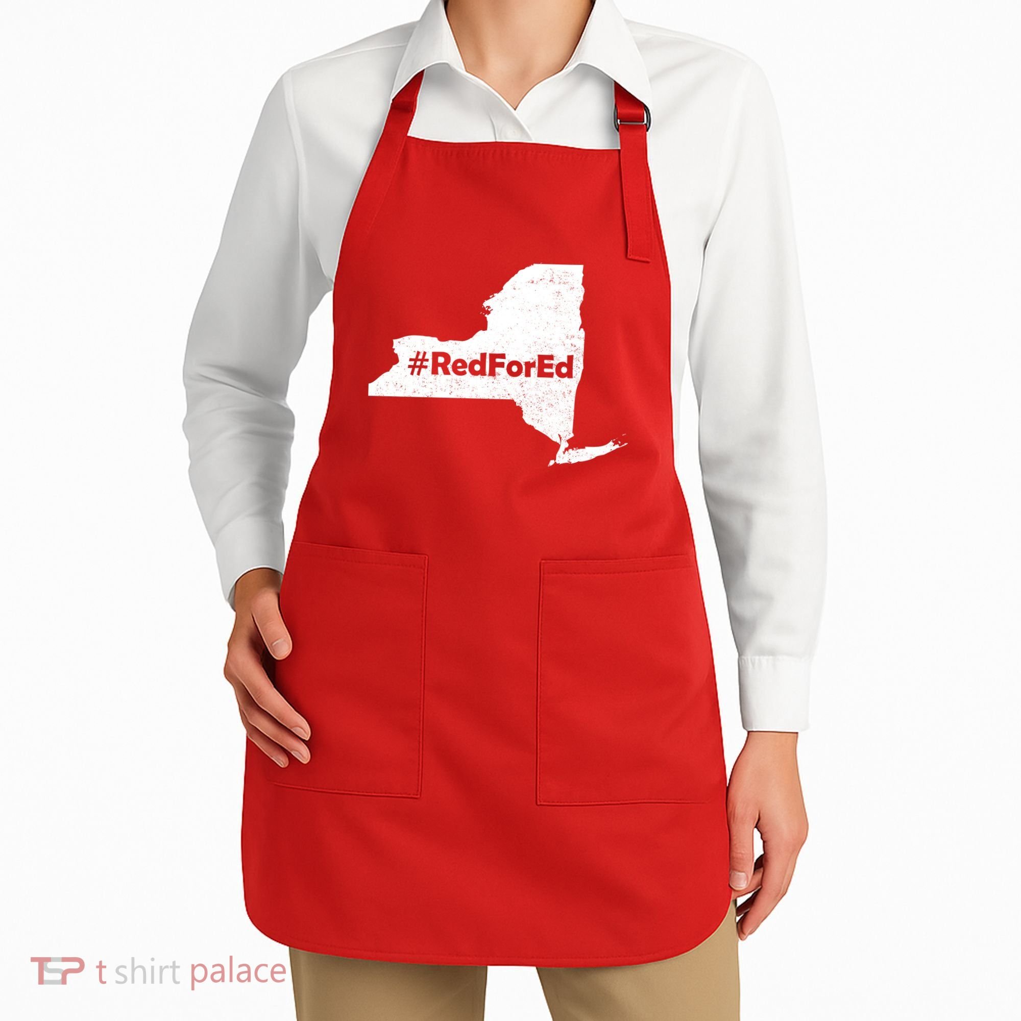 Red For Ed New York Apron