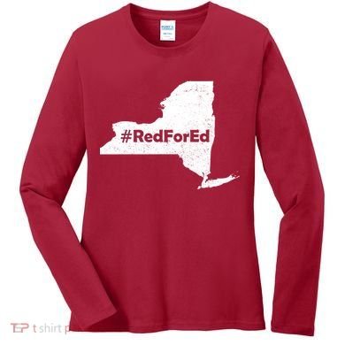 Red For Ed New York Women's Long Sleeve Shirt