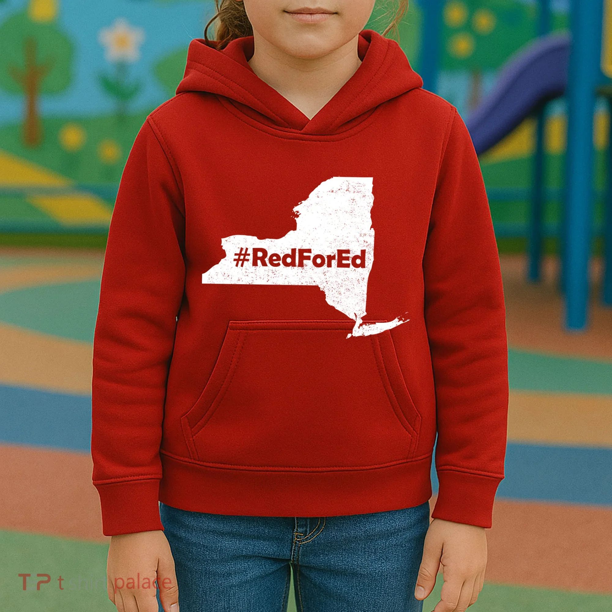 Red For Ed New York Kids Hoodie