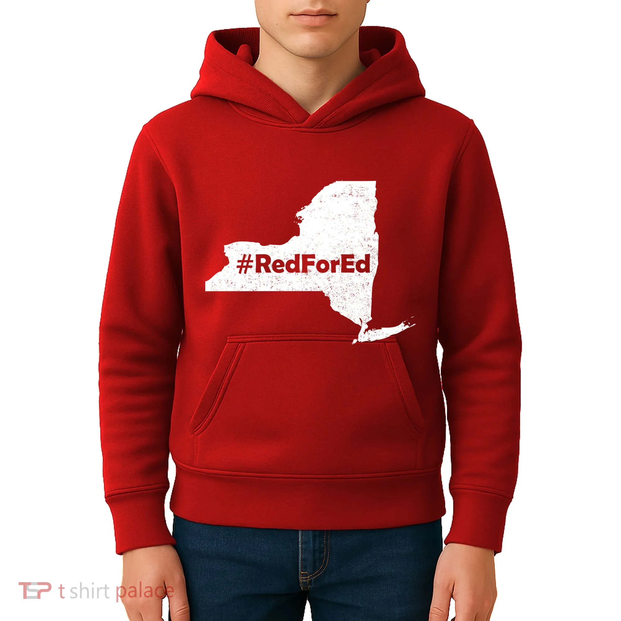 Red For Ed New York Kids Hoodie