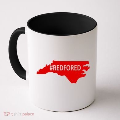  Red For Ed North Carolina State Map Coffee Mug