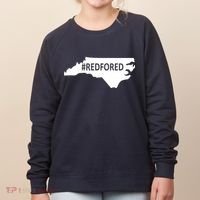  Red For Ed North Carolina State Map Women's Sweatshirt thumb 0