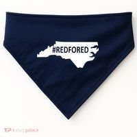  Red For Ed North Carolina State Map USA-Made Doggie Bandana thumb 0