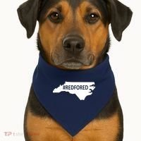  Red For Ed North Carolina State Map USA-Made Doggie Bandana thumb 1
