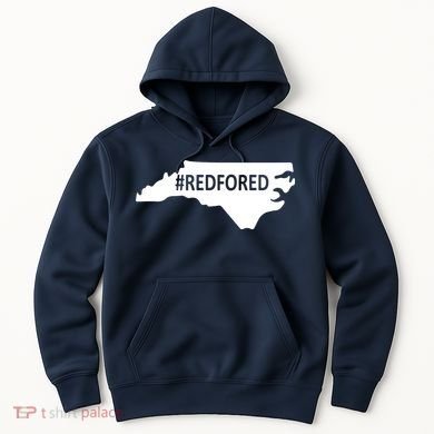  Red For Ed North Carolina State Map Hoodie