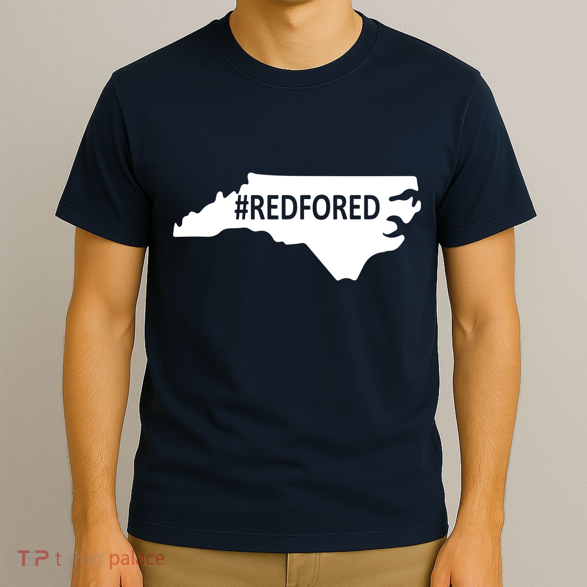 Red For Ed North Carolina State Map T-Shirt