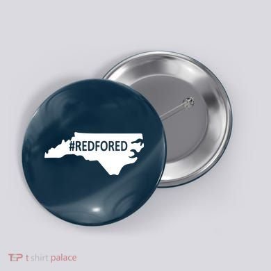  Red For Ed North Carolina State Map Button