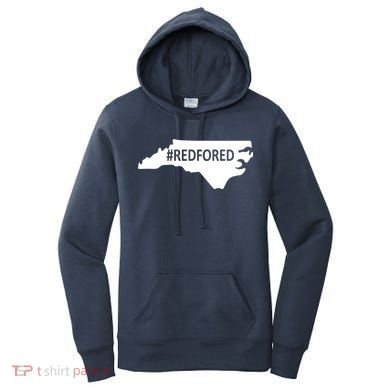  Red For Ed North Carolina State Map Women's Hoodie