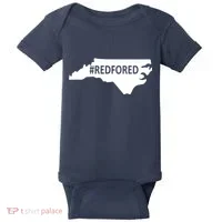  Red For Ed North Carolina State Map Baby Bodysuit thumb 0