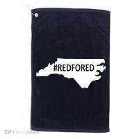  Red For Ed North Carolina State Map Golf Towel thumb 0
