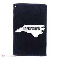  Red For Ed North Carolina State Map Golf Towel thumb 0