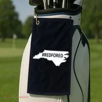  Red For Ed North Carolina State Map Golf Towel thumb 2