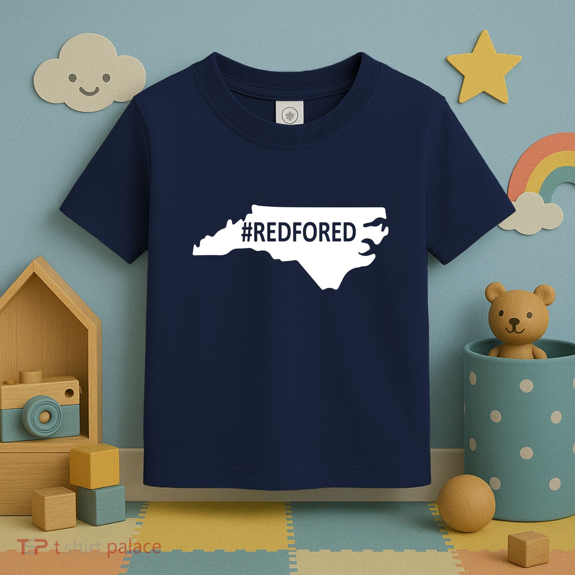  Red For Ed North Carolina State Map Toddler T-Shirt