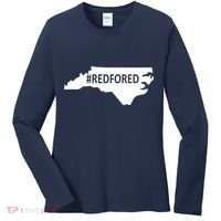  Red For Ed North Carolina State Map Women's Long Sleeve Shirt thumb 0
