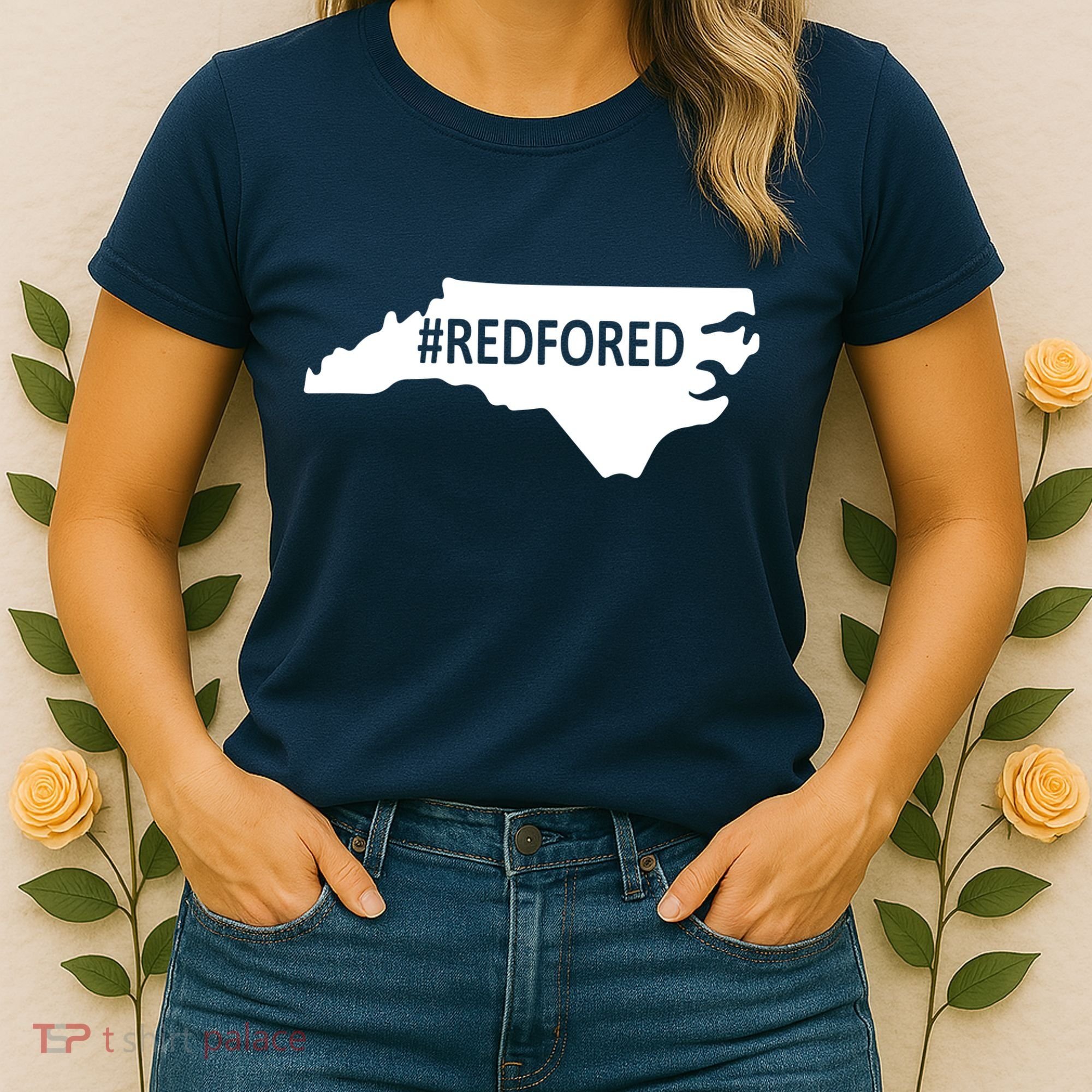  Red For Ed North Carolina State Map Women's T-Shirt