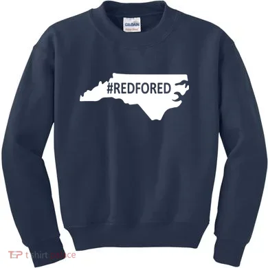  Red For Ed North Carolina State Map Kids Sweatshirt