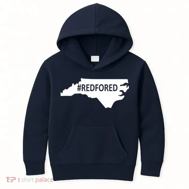 Red For Ed North Carolina State Map Kids Hoodie