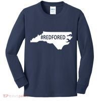  Red For Ed North Carolina State Map Kids Long Sleeve Shirt thumb 0