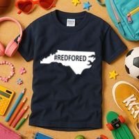 Red For Ed North Carolina State Map Kids T-Shirt thumb 3