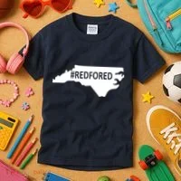  Red For Ed North Carolina State Map Kids T-Shirt thumb 3