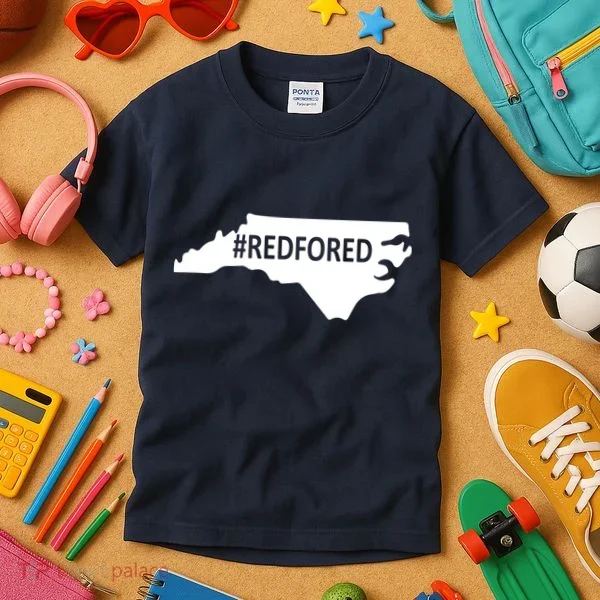  Red For Ed North Carolina State Map Kids T-Shirt