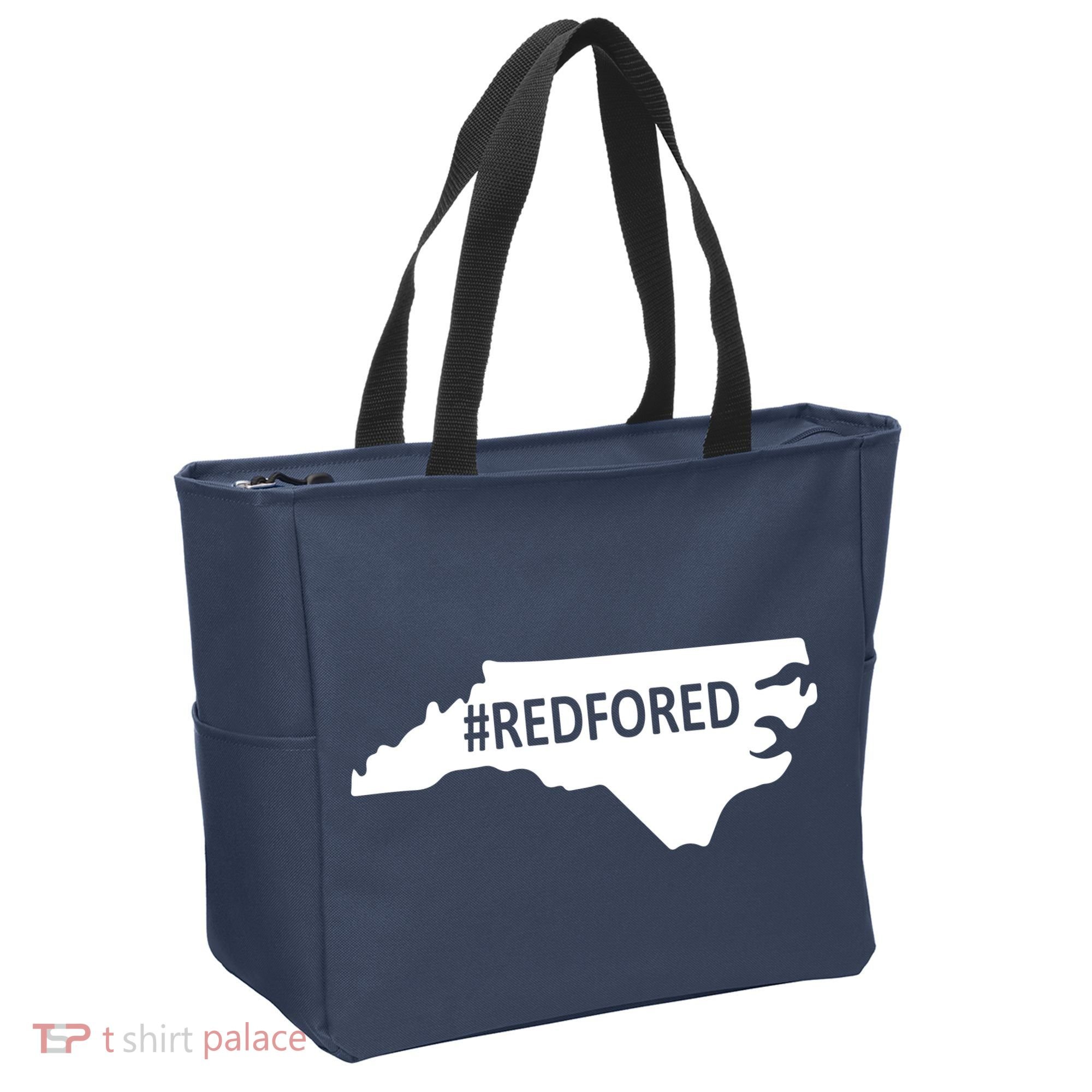  Red For Ed North Carolina State Map Tote Bag