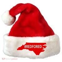  Red For Ed North Carolina State Map Santa Hat thumb 0