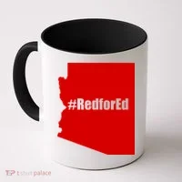 Red For Ed Protest Arizona Teacher Coffee Mug thumb 0