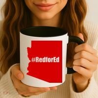 Red For Ed Protest Arizona Teacher Coffee Mug thumb 3