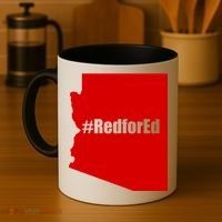 Red For Ed Protest Arizona Teacher Coffee Mug thumb 4