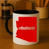 Red For Ed Protest Arizona Teacher Coffee Mug thumb 4