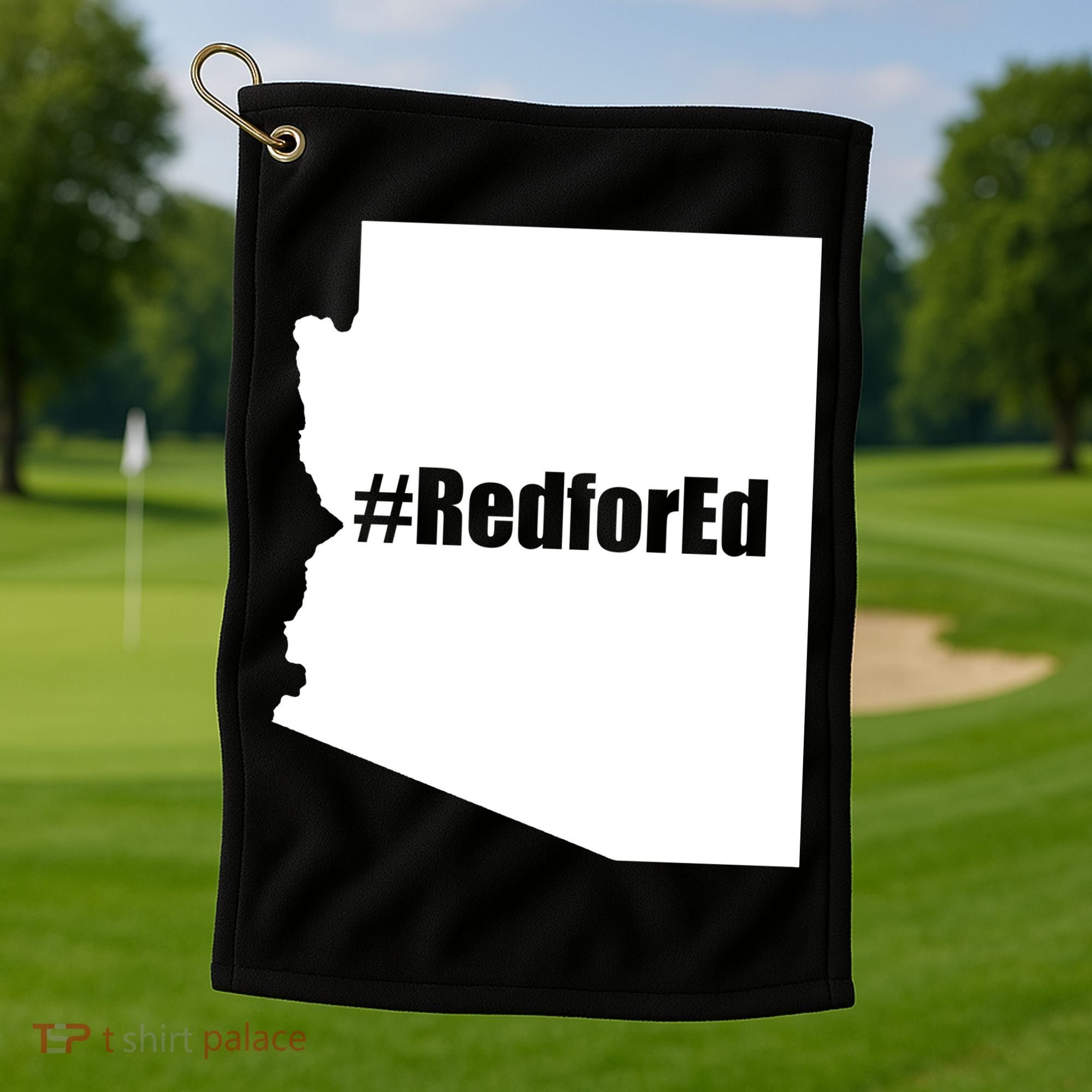 Red For Ed Protest Arizona Teacher Golf Towel