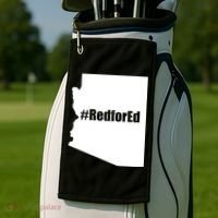 Red For Ed Protest Arizona Teacher Golf Towel thumb 2
