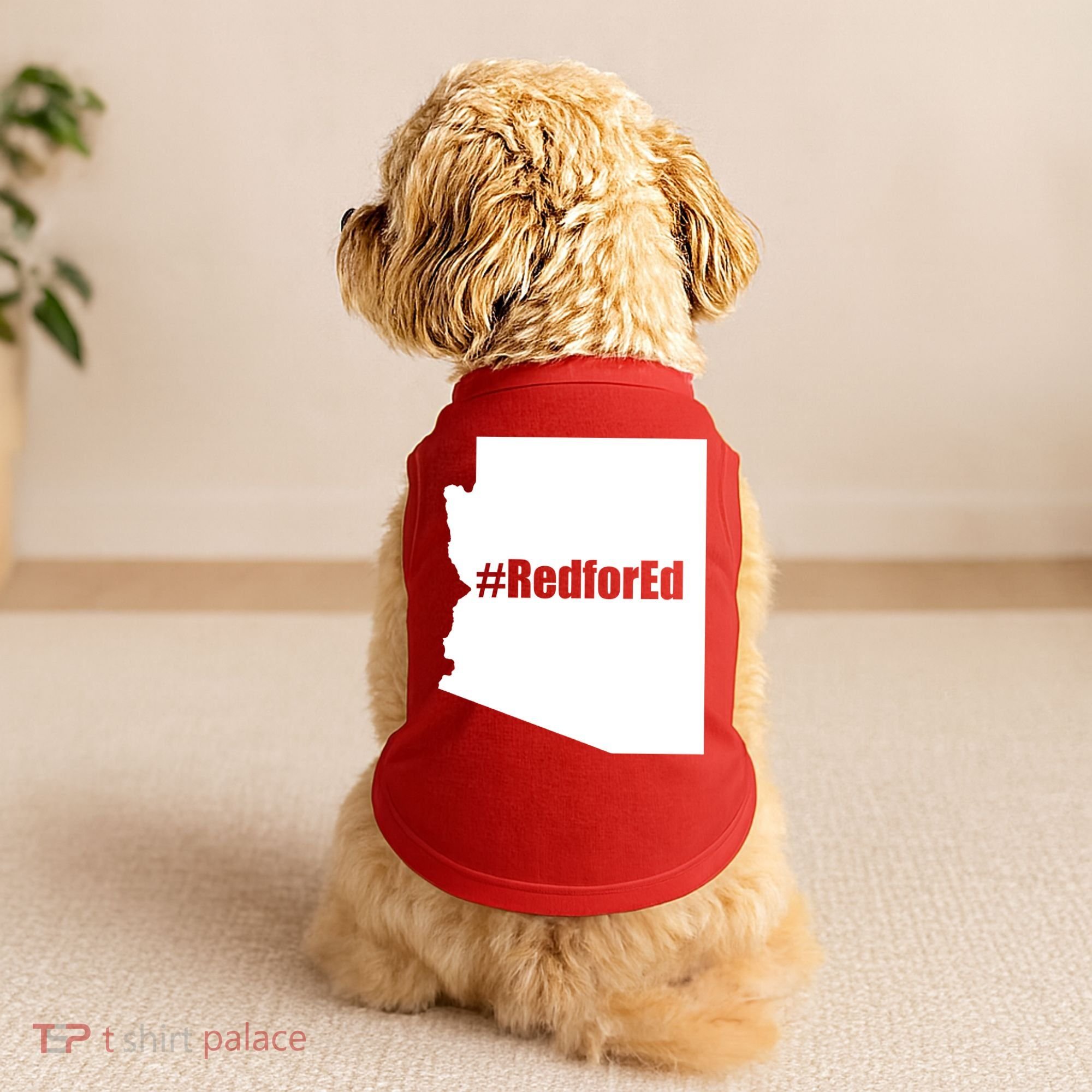 Red For Ed Protest Arizona Teacher Doggie Tank