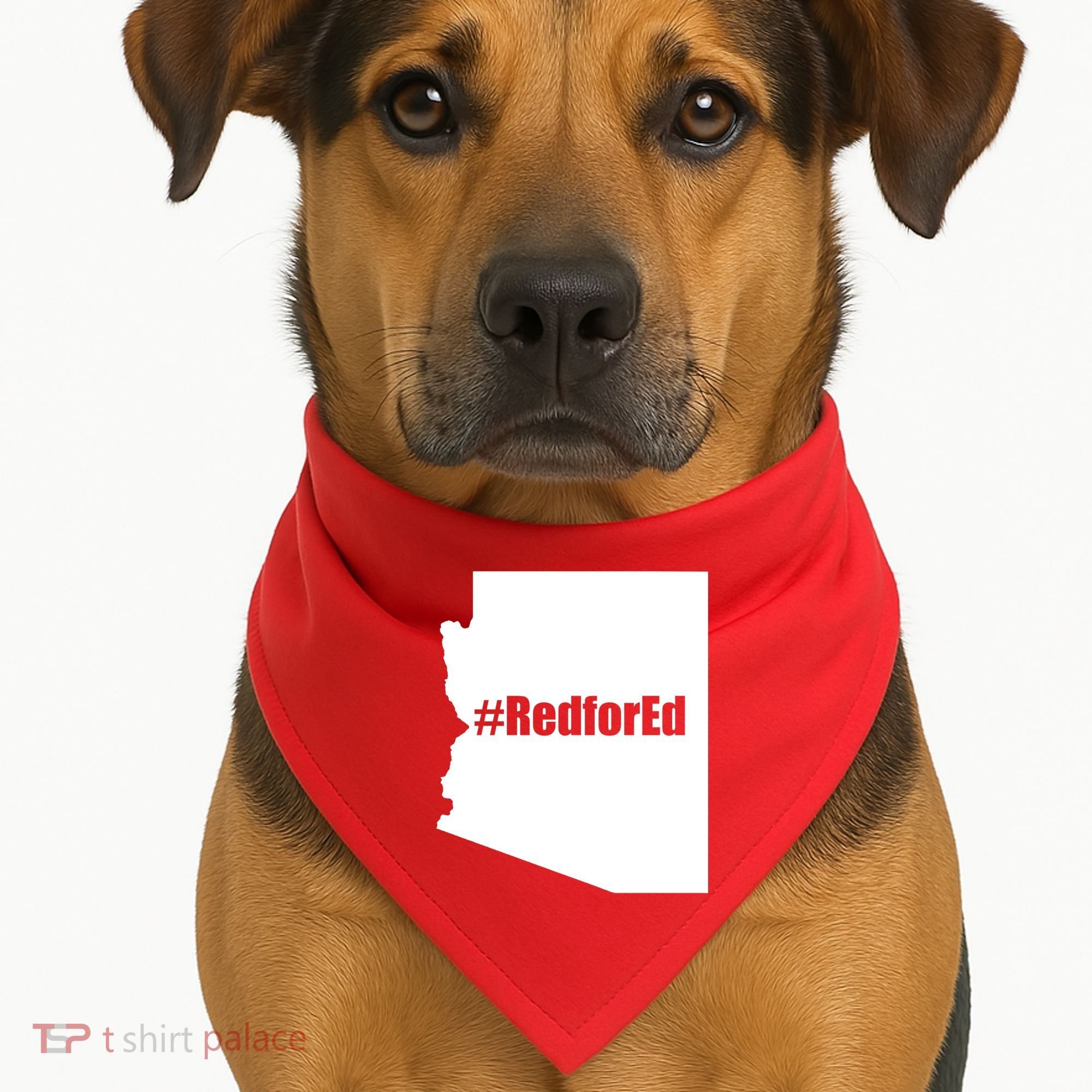 Red For Ed Protest Arizona Teacher USA-Made Doggie Bandana