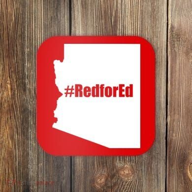 Red For Ed Protest Arizona Teacher Coaster