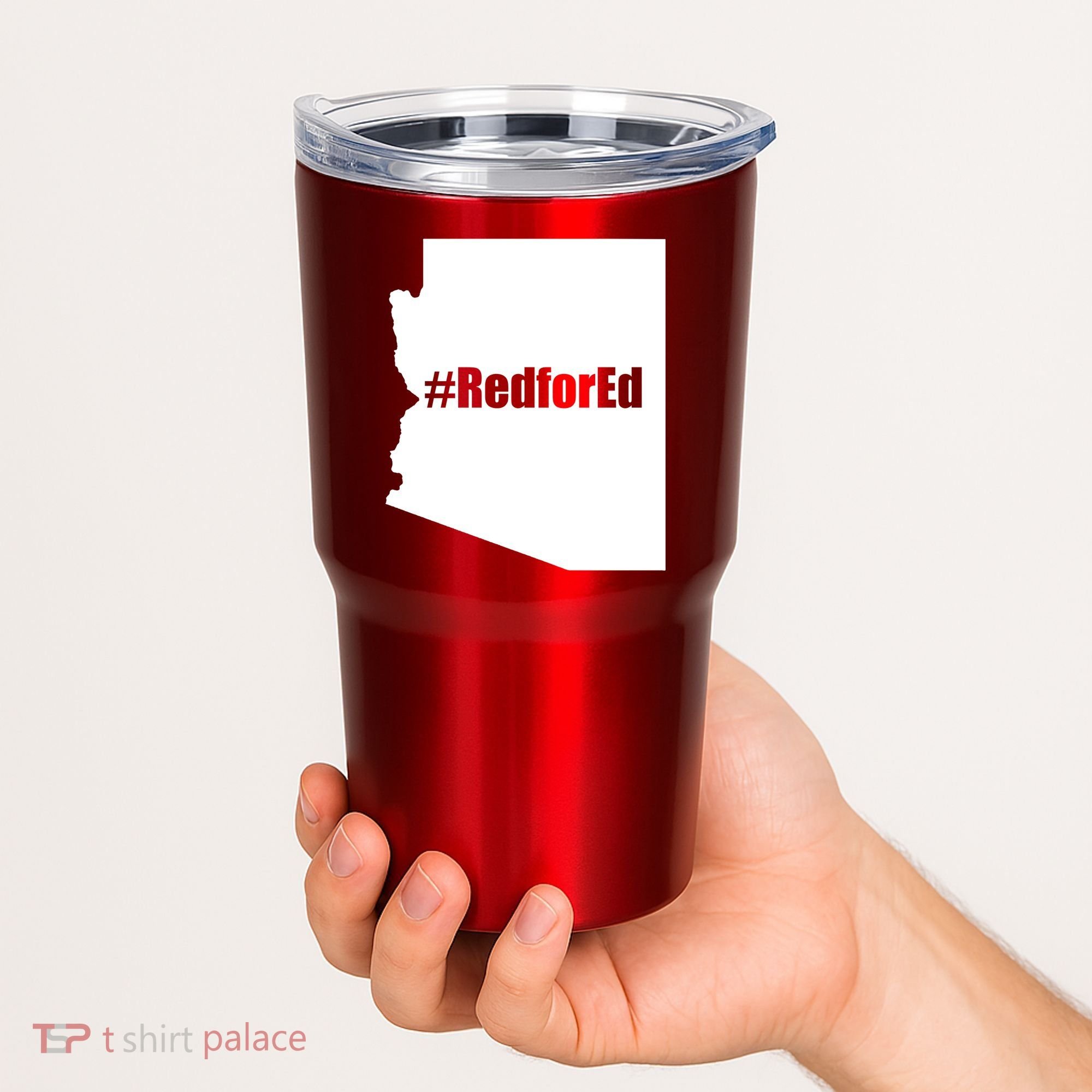 Red For Ed Protest Arizona Teacher Tumbler