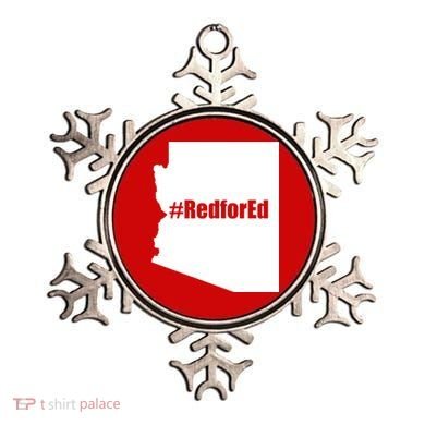 Red For Ed Protest Arizona Teacher Ornament