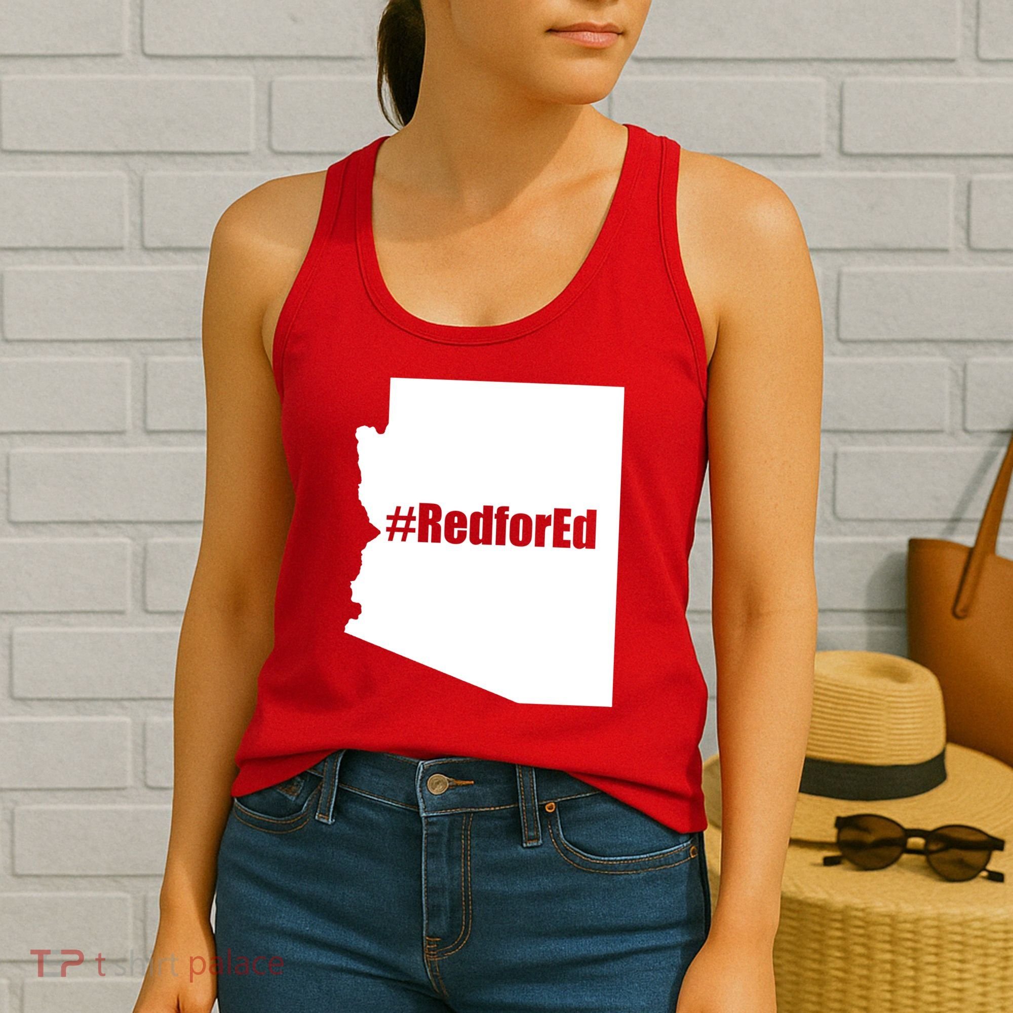 Red For Ed Protest Arizona Teacher Women's Tank Top