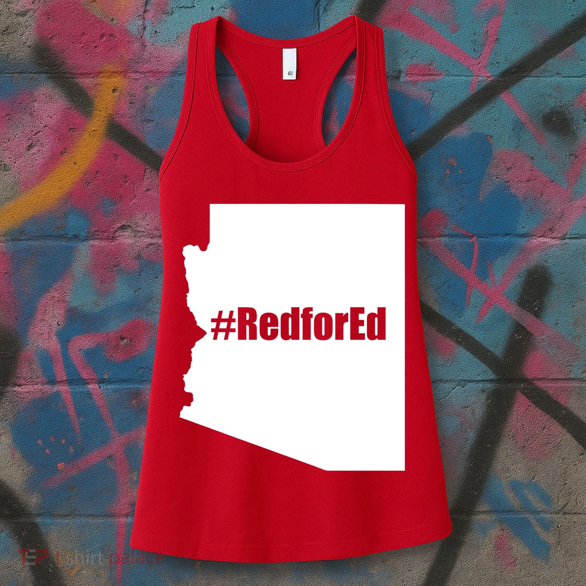 Red For Ed Protest Arizona Teacher Women's Tank Top
