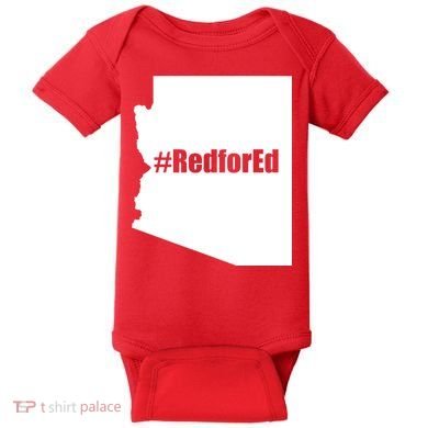 Red For Ed Protest Arizona Teacher Baby Bodysuit
