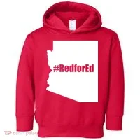 Red For Ed Protest Arizona Teacher Toddler Hoodie thumb 0