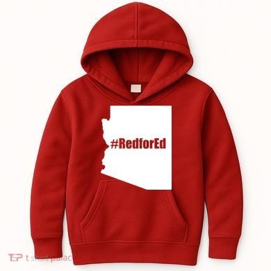 Red For Ed Protest Arizona Teacher Kids Hoodie