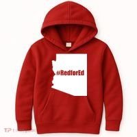 Red For Ed Protest Arizona Teacher Kids Hoodie thumb 0