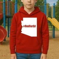 Red For Ed Protest Arizona Teacher Kids Hoodie thumb 2