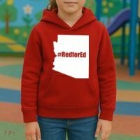 Red For Ed Protest Arizona Teacher Kids Hoodie thumb 3