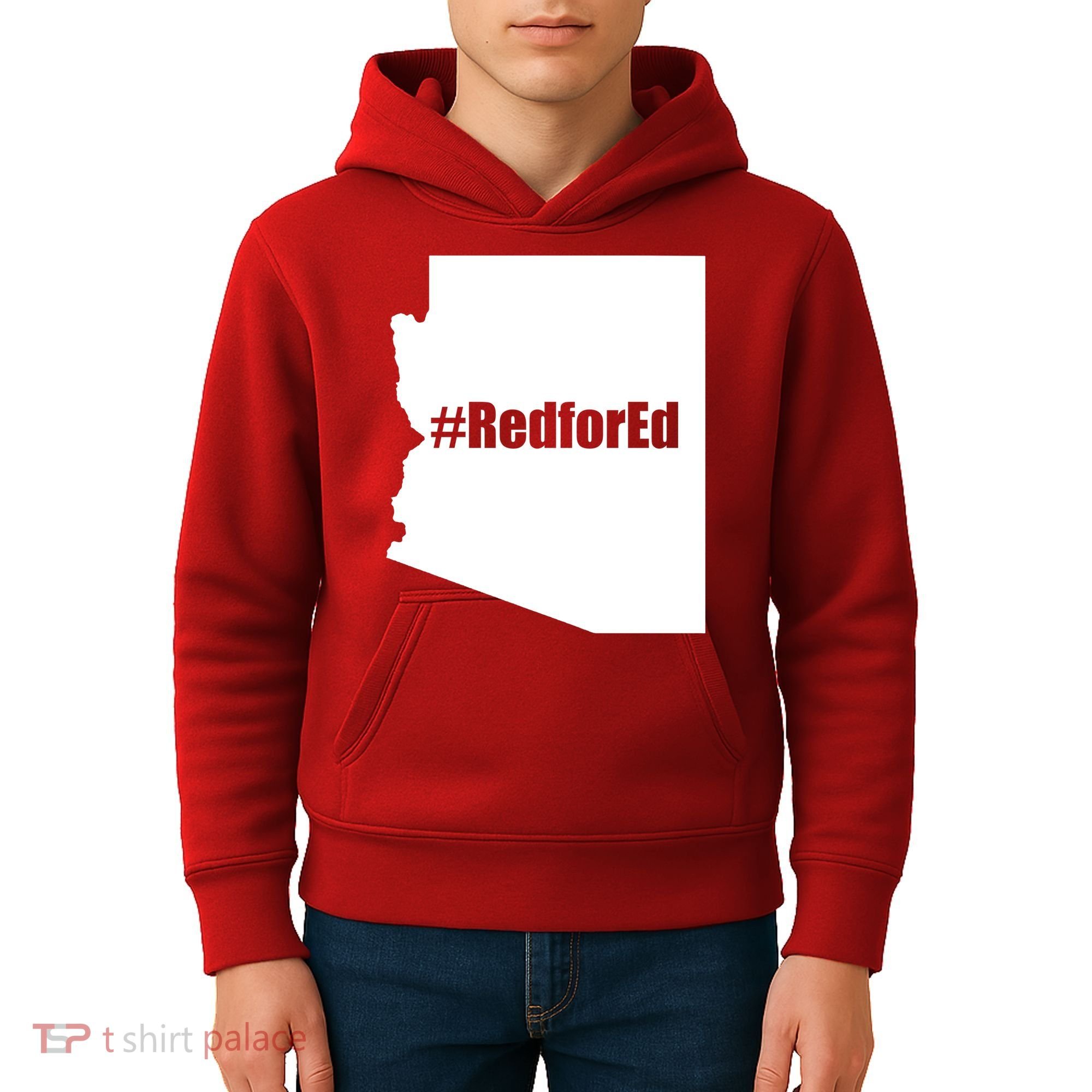 Red For Ed Protest Arizona Teacher Kids Hoodie