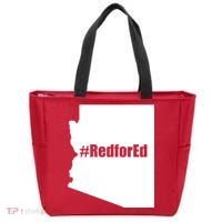 Red For Ed Protest Arizona Teacher Tote Bag thumb 0