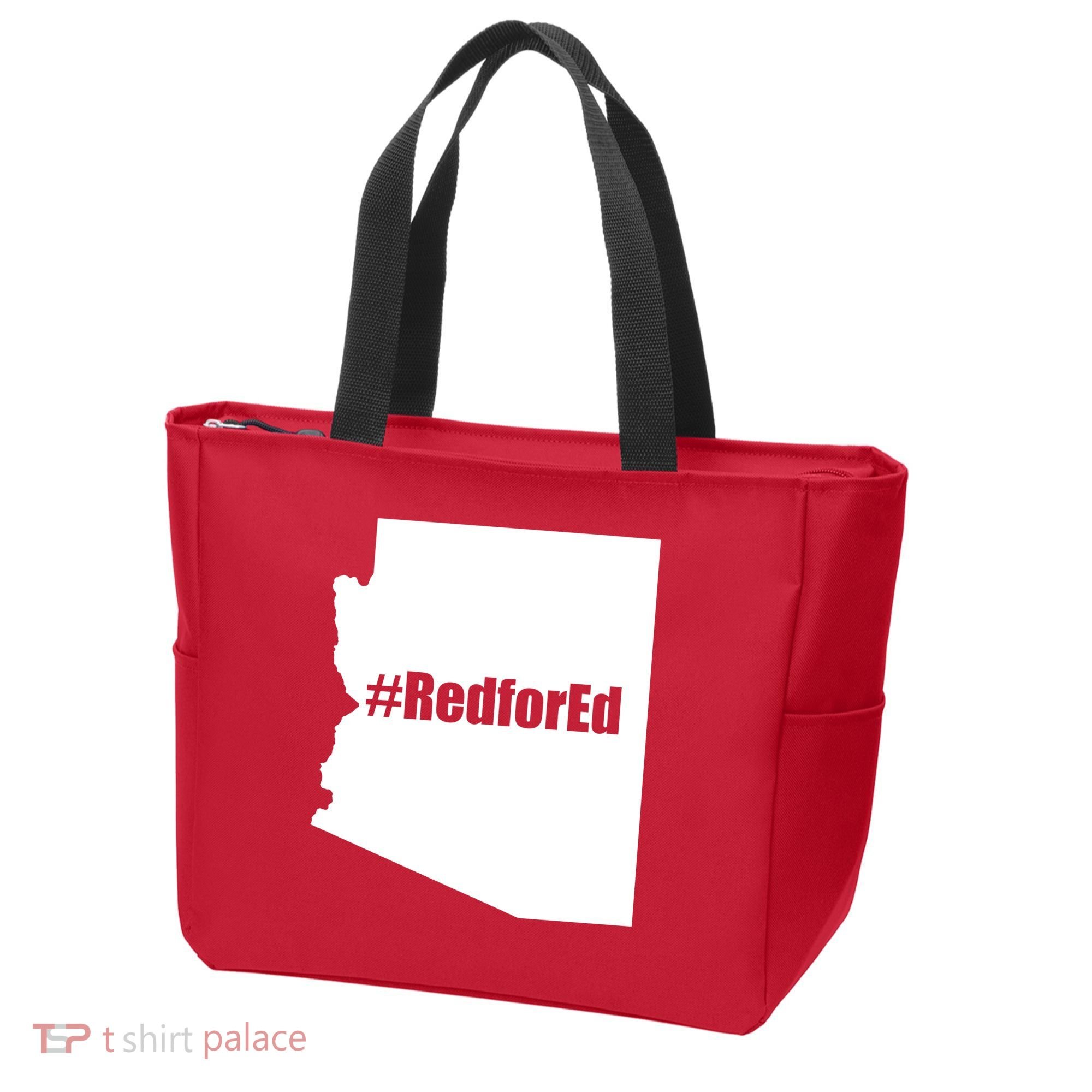 Red For Ed Protest Arizona Teacher Tote Bag