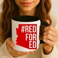 Red For Ed #RedForEd Arizona Teacher Protest Coffee Mug thumb 3